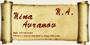 Mina Avramov vizit kartica
